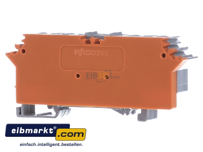 Frontansicht WAGO Kontakttechnik 280-762 Basisklemmenblock 0,08-2,5mmq orange 