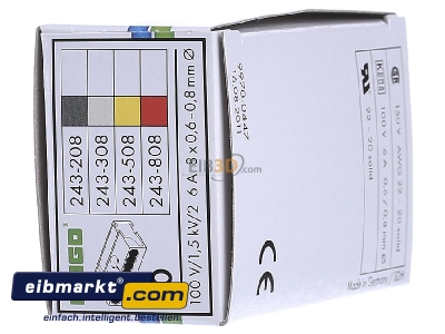 Ansicht rechts WAGO Kontakttechnik 243-808 Verb.dosenklemme rt 8x0,6-0,8qmm 