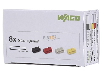 Frontansicht WAGO 243-508 Verb.dosenklemme ge 8x0,6-0,8qmm 