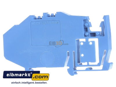 Ansicht hinten WAGO Kontakttechnik 777-305 Schienentrger f. TS35 blau 