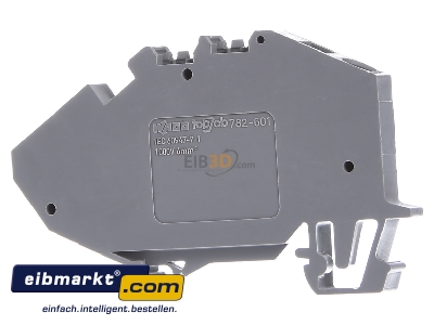 Ansicht hinten WAGO Kontakttechnik 782-601 Durchgangsklemme 0,2-6mmq grau 