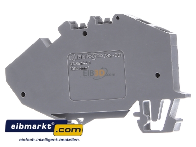 Back view WAGO Kontakttechnik 782-601 Feed-through terminal block 8mm 41A
