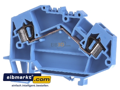 Frontansicht WAGO Kontakttechnik 781-604 Durchgangsklemme 0,08-4qmm, blau 