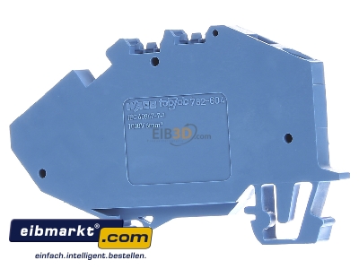 Ansicht hinten WAGO Kontakttechnik 782-604 Durchgangsklemme 0,2-6mmq blau 