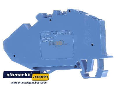 Ansicht hinten WAGO Kontakttechnik 784-604 Durchgangsklemme 0,2-10mmq blau 