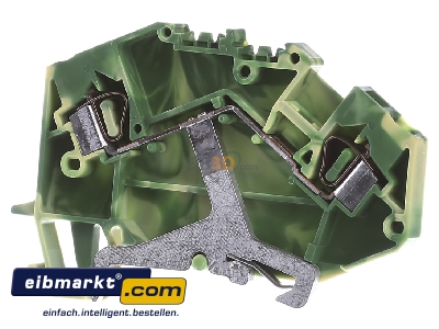 Frontansicht WAGO Kontakttechnik 781-607 Schutzleiterklemme 0,08-4mmq gn/gelb 