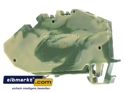 Back view WAGO Kontakttechnik 782-607 Ground terminal block 1-p 8mm - 
