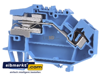 Frontansicht WAGO Kontakttechnik 781-613 Trennklemme 0,08-4mmq blau 