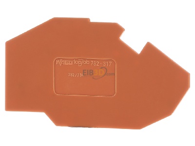 Back view WAGO Kontakttechnik 782-317 End/partition plate for terminal block 
