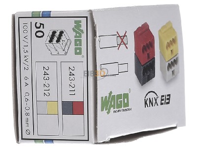 View on the left WAGO 243-211 Bus coupler terminal dark gray red, 
