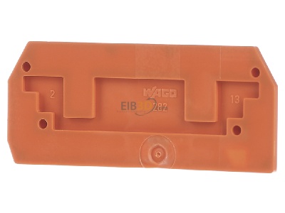 Frontansicht WAGO 282-328 Abschluplatte 2,5mm orange 
