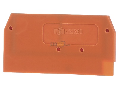 Frontansicht WAGO 280-309 Abschluplatte 2,5mm orange 