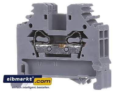 Frontansicht WAGO Kontakttechnik 280-101 Durchgangsklemme gr 0,08-2,5qmm 