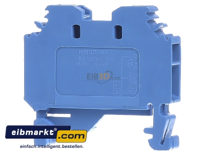 Ansicht hinten WAGO Kontakttechnik 282-104 Durchgangsklemme 0,2-6mmq blau 