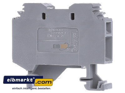 Ansicht hinten WAGO Kontakttechnik 283-101 Durchgangsklemme 0,2-16mmq grau 