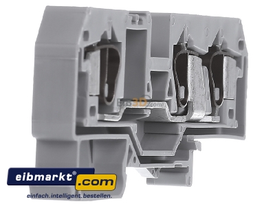 Ansicht links WAGO Kontakttechnik 284-681 Durchgangsklemme 0,2-10mmq grau 