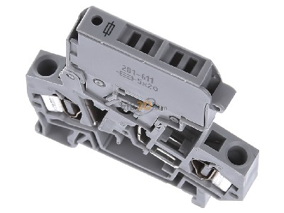 View up front WAGO 281-611 G-fuse 5x20 mm terminal block 10A 8mm 
