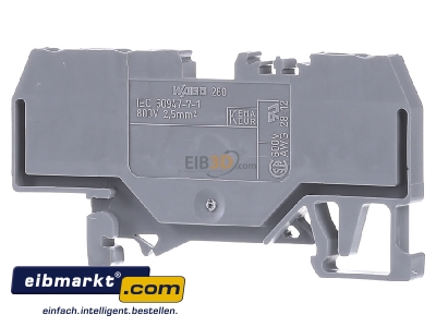 Ansicht hinten WAGO Kontakttechnik 280-681 Durchgangsklemme gr 0,08-2,5qmm 