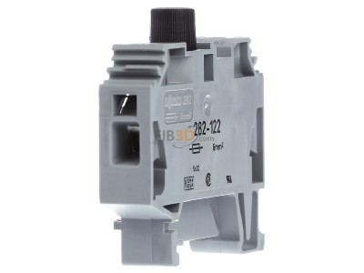 View on the right WAGO 282-122 G-fuse 5x20 mm terminal block 10A 13mm 
