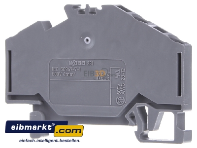 Ansicht hinten WAGO Kontakttechnik 281-631 Durchgangsklemme gr 0,08-4qmm 