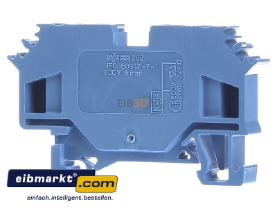 Ansicht hinten WAGO Kontakttechnik 282-604 Durchgangsklemme 0,2-6mmq blau 
