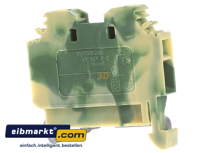 Back view WAGO Kontakttechnik 282-107 Ground terminal block 1-p 8mm 
