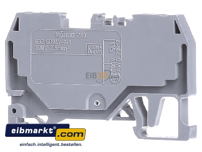 Ansicht hinten WAGO Kontakttechnik 280-901 Durchgangsklemme gr 0,08-2,5qmm 