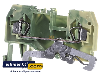 Frontansicht WAGO Kontakttechnik 280-907 Schutzleiterklemme gn/ge 0,08-2,5qmm 