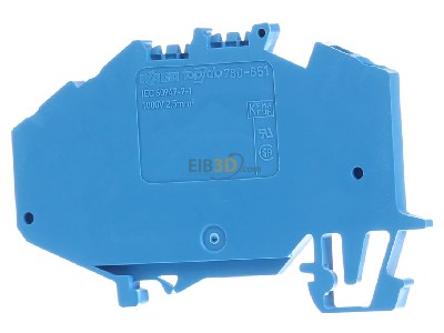 Ansicht hinten WAGO 780-651 Durchgangsklemme 0,08-2,5mmq blau 