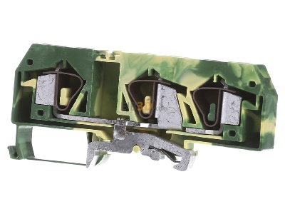 Frontansicht WAGO Kontakttechnik 283-677 Schutzleiterklemme 0,2-16mmq gn/gelb 