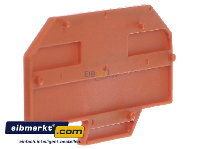 Ansicht links WAGO Kontakttechnik 282-333 Abschluplatte orange 