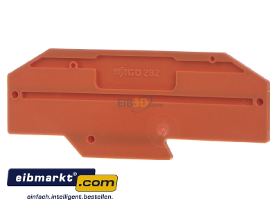 Ansicht hinten WAGO Kontakttechnik 282-333 Abschluplatte orange 