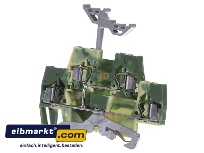 Frontansicht WAGO Kontakttechnik 280-517 Schutzleiterklemme 0,08-2,5mmq gn/gelb 