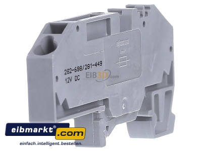 View on the right WAGO Kontakttechnik 282-698/281-449 Blade fuse terminal block 25A 8mm - 
