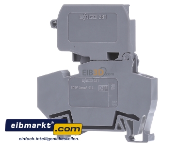 Back view WAGO Kontakttechnik 281-611/281-417 G-fuse 5x20 mm terminal block 10A 8mm
