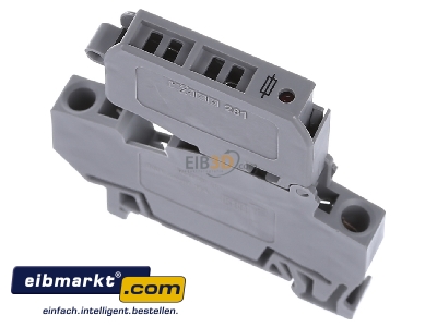 Top rear view WAGO Kontakttechnik 281-611/281-541 G-fuse 5x20 mm terminal block 10A 8mm - 
