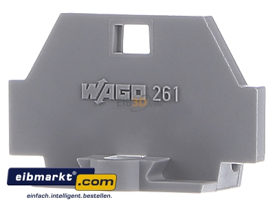 Ansicht hinten WAGO Kontakttechnik 261-361 Abschluplatte mit Flansch 