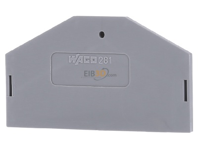Front view WAGO 281-312 End/partition plate for terminal block 

