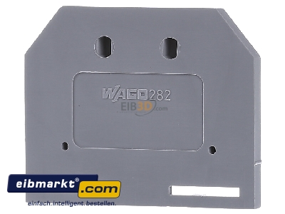 Ansicht hinten WAGO Kontakttechnik 282-301 Abschluplatte grau 