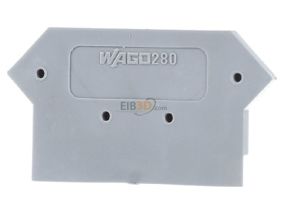 Frontansicht WAGO 280-330 Abschluplatte grau 