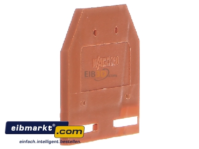 Ansicht links WAGO Kontakttechnik 280-302 Abschluplatte orange 