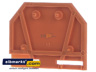 Ansicht hinten WAGO Kontakttechnik 280-302 Abschluplatte orange 