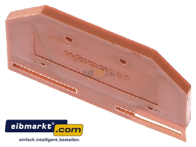 Ansicht oben vorne WAGO Kontakttechnik 280-302 Abschluplatte orange 