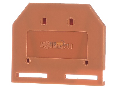 Front view WAGO 281-302 End/partition plate for terminal block 
