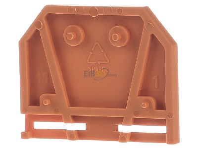 Back view WAGO 281-302 End/partition plate for terminal block 
