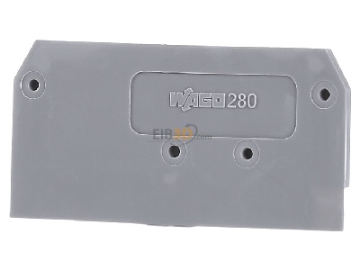 Frontansicht WAGO Kontakttechnik 280-308 Zwischenplatte grau 