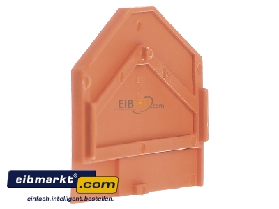 Ansicht links WAGO Kontakttechnik 280-313 Abschluplatte 2,5mm orange 