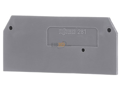 Front view WAGO 281-328 End/partition plate for terminal block 
