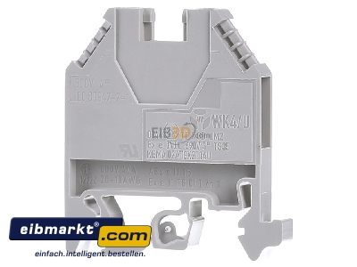 Back view Wieland WK 4/U V0 Feed-through terminal block 6mm 32A - 
