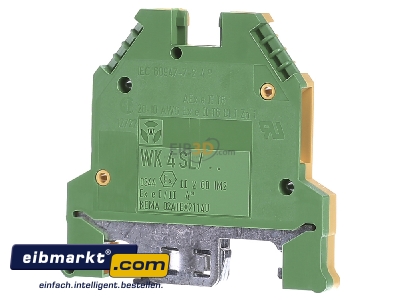 Back view Wieland WK 4 SL/U V0 Ground terminal block 1-p - 
